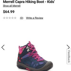 Kid’s Merrel Capra Hiking Boots